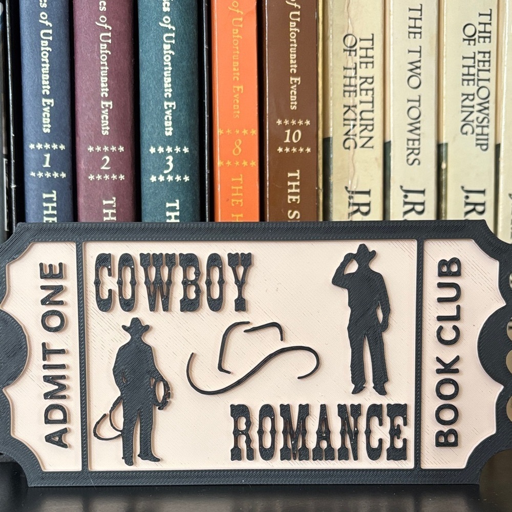 Cowboy Romance Book Club Lifetime Membership Ticket Western Romance Bookshelf